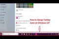 How do I change the default taskbar color in Windows 10?