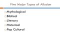 What are the five types of allusion
